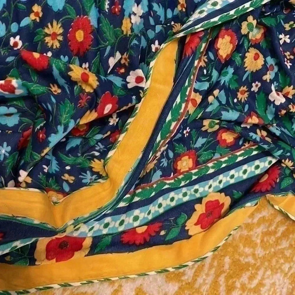 Fashioned by Patty vintage 60s polyester floral silky maxi dress small - Picture 5 of 5